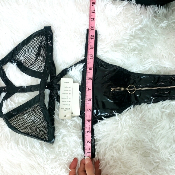 NEW Leather Body Suit Latex Lingerie Sexy Catsuit - Picture 12 of 12